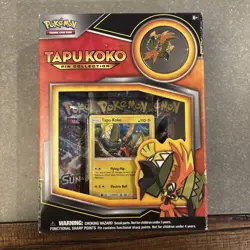 Pokemon Tapu Koko Pin Collection Box Sealed with Promo Card - Image 1