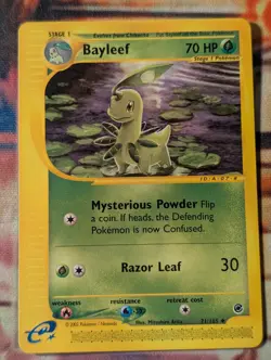 Bayleef 71/165 Expedition LP uncommon Pokemon - Image 1