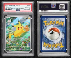 Pikachu Holo Pokemon Scarlet & Violet Paldea Adventure Chest Black Star Promo - Image 3