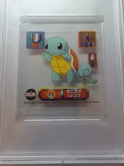 Squirtle 1998 Amada Super DX Pokemon Stickers PSA NM 7 - Image 3