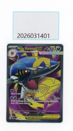 PTCG POKEMON MEGA SHARPEDO EX 113/094 PHANTASMAL FLAMES 2025 ENGLISH - Image 1