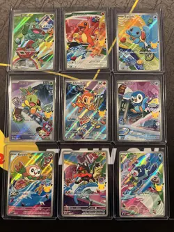 Pokemon First Partner Illustration 30th Collection Complete Promo Set 9 Cards - Image 1
