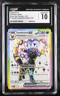 Umbreon ex 2025 Pokemon Black Star Promos CGC 10 #176 - Image 1