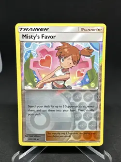 2019 Pokemon MISTY'S FAVOR Unified Minds REVERSE HOLO Sun & Moon Card 202/236 NM - Image 2