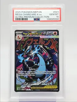 MEGA CHARIZARD X EX 2025 POKEMON EVOLUTION ULTRA PREMIUM #023 PSA 10 Q2283 - Image 1