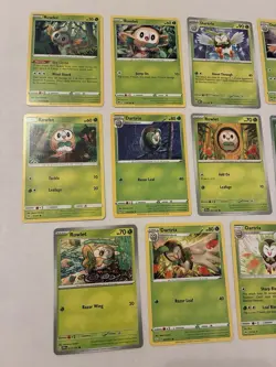 Lot Of 11 Rowlet and Dartrix Pokemon Cards - Image 2