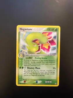 Meganium - 9/115 - Holo Rare LP/SMALL CREASE, English Pokemon EX Unseen Forces - Image 1