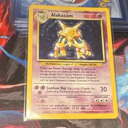Alakazam 1/102 Holo Vintage Pokemon Card MP – Moderately Played - Image 1
