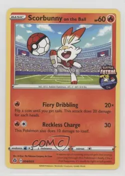 Scorbunny on the Ball - 2020 Pokemon Futsal #004 - Image 1