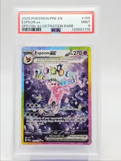 ESPEON EX 2025 POKEMON PRISMATIC SPECIAL ILLUSTRATION RARE 155/131 PSA 9 Q2283 - Image 1