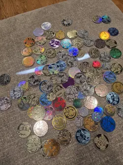Lot Of Pokemon Tcg Coins (Large, Small, And Metal Tons Of Different Designs - Image 1
