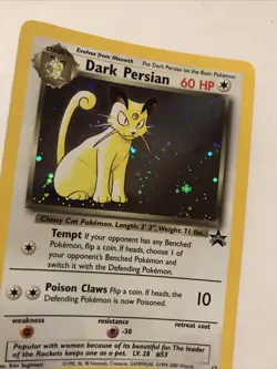 Dark Persian 17 Holo Black Star Promo WOTC Pokemon Card - Image 2