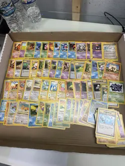 102 Vintage pokemon card collection LP-DMG, first editions, ereaders, etc - Image 1
