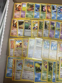 102 Vintage pokemon card collection LP-DMG, first editions, ereaders, etc - Image 2