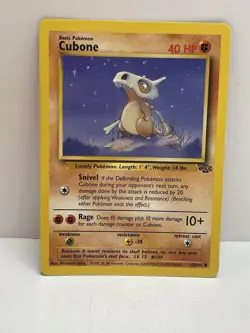Pokemon TCG WOTC VTG MP Cubone 50/64 Jungle Regular - Image 1