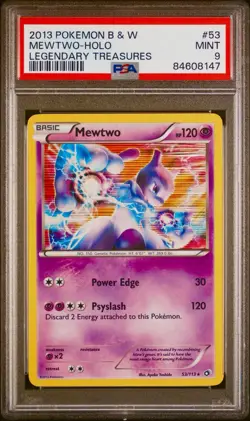 Mewtwo 53/113 Legendary Treasures Holo Pokemon 2013 PSA 9 - Image 1