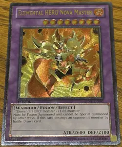 Yugioh! Elemental HERO Nova Master GENF-EN093 Ultimate Rare 1st Edition LP/MP - Image 1