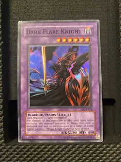 Yugioh Dark Flare Knight DCR-017 Super Rare Foil Holo Trading Card MP - Image 1