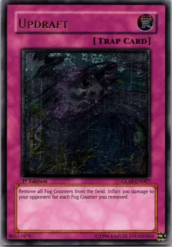 Yugioh Updraft GLAS-EN067 1st Edition Ultimate Rare NM - Image 1