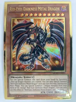 Red-Eyes Darkness Metal Dragon - MGED-EN009 - Premium Gold Rare - Image 1