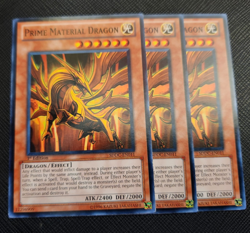 Yu-Gi-Oh! Prime Material Dragon SDDC-EN011 1st Edition x 3!!! - Image 1