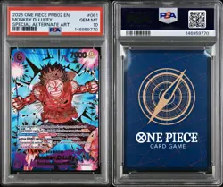2025 ONE PIECE PRB02 SPECIAL ALTERNATE ART #061 MONKEY D. LUFFY PSA 10 - Image 3