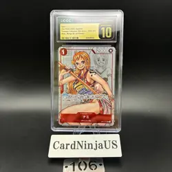 CGC 10 PRISTINE Nami Parallel OP01-016 R 25th Edition ONE PIECE Card Game 106 - Image 1