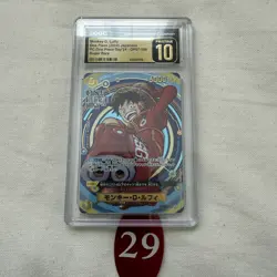 CGC 10 PRISTINE Luffy SR OP07-109 Japanese One Piece Promo Card ONE PIECE 29 - Image 1
