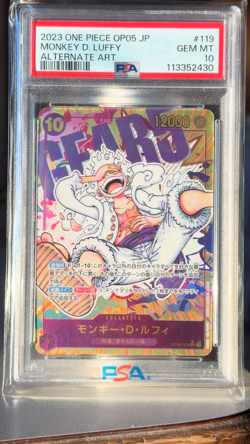 2023 ONE PIECE OP05 Gear 5 #119 MONKEY .D. LUFFY JP PSA 10 - Image 2