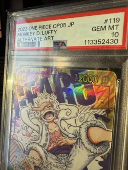 2023 ONE PIECE OP05 Gear 5 #119 MONKEY .D. LUFFY JP PSA 10 - Image 3