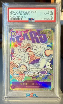 2023 ONE PIECE OP05 Gear 5 #119 MONKEY .D. LUFFY JP PSA 10 - Image 5