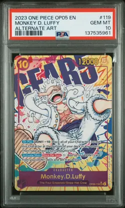 2023 ONE PIECE OP05-AWAKENING OF THE NEW ERA ALT ART #119 MONKEY D. LUFFY PSA 10 - Image 1