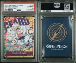 2023 ONE PIECE OP05-AWAKENING OF THE NEW ERA ALT ART #119 MONKEY D. LUFFY PSA 10 - Image 3