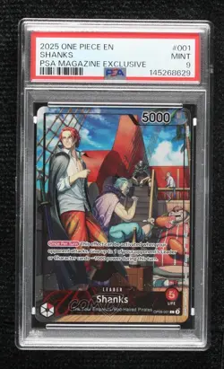 2022 One Piece Card Game: Promos English Shanks (2025 Magazine Promo) PSA 9 MINT - Image 1