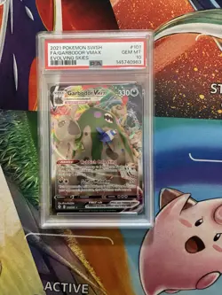 Pokemon Card 2021 SWSH Evolving Skies Garbodor VMAX 101/203 Full Art PSA 10 - Image 1