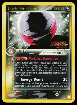 Dark Electrode 4/109 Rare Reverse Holo Stamped Team Rocket Returns Pokemon Card - Image 1