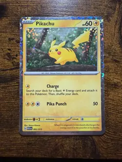 Pokemon Pikachu McDonald's 2024 002/015 Promo Holo Basic Card - Image 1