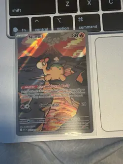Pokemon TCG Numel Holo Card IR 223/217 Basic 80 HP 20 Attack Fire Type - Image 1
