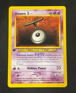 Unown T 88/105 1st Edition - Neo Destiny Vintage Pokemon Card TCG - Image 1