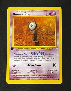 Unown L 86/105 1st Edition - Neo Destiny Vintage Pokemon Card TCG - Image 1