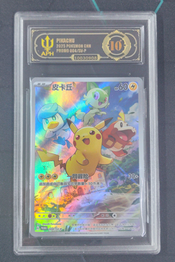 Pokemon Pikachu Holo Promo 004/SV-P Chinese Pokemon TCG Card APH 10 - Image 1