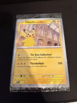 Sealed Pikachu At The Museum Jumbo Promo Card - Pokemon X Natural History Museum - Image 1