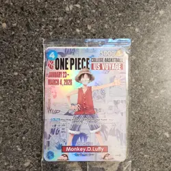 Bandai Namco Monkey.D.Luffy P-055 US Voyage Promo Holo One Piece CCG Card - Image 1