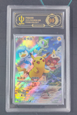 Pokemon Pikachu Holo Promo 004/SV-P Chinese Pokemon TCG Card APH 10 - Image 1