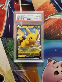Pokemon Card Sword & Shield Vivid Voltage - Pikachu V #043/185 - PSA 10 GEM MINT - Image 1