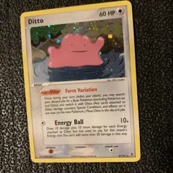 Pokemon TCG Ditto EX FireRed & LeafGreen 4/112 Holo Card 2004 LP - Image 1