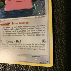 Pokemon TCG Ditto EX FireRed & LeafGreen 4/112 Holo Card 2004 LP - Image 5
