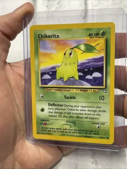 Chikorita - Neo Genesis Set - 53/111 - Pokemon Card - Unlimited NM Near Mint Vtg - Image 2