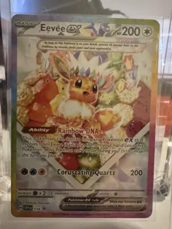 Pokemon TCG English Card Scarlet & Violet Promo Eevee ex SVP 174 Full Art Mint - Image 1