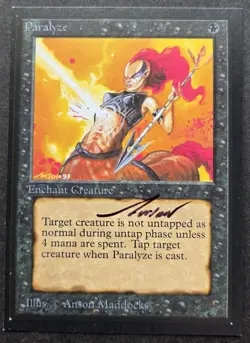 SIGNED MtG Magic Anson Maddocks _ Beta CE _ Artist Proof _ PARALYZE _ 1/50! - Image 2